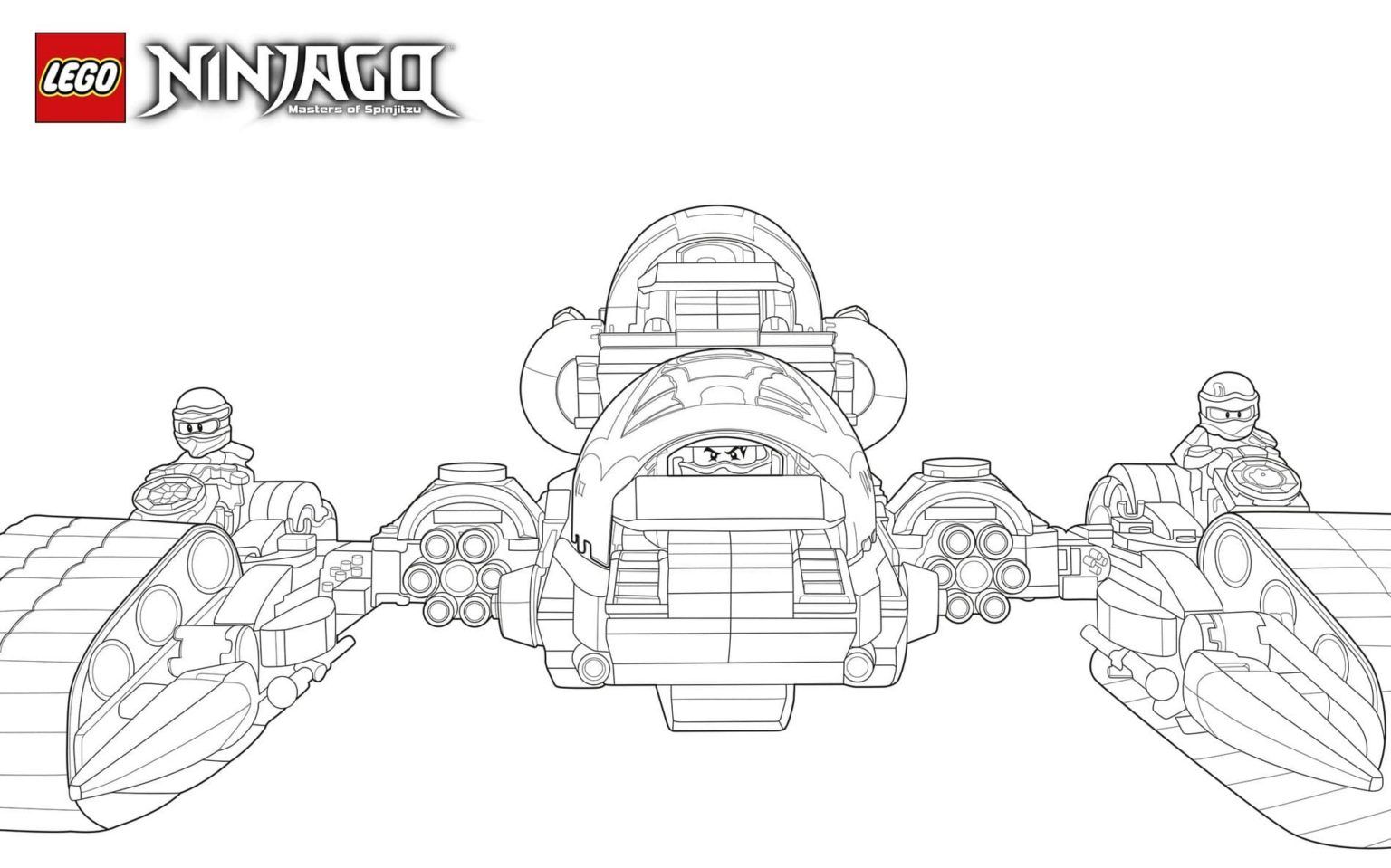 Çocuklar İçin Lego Ninjago Boyama Sayfaları 