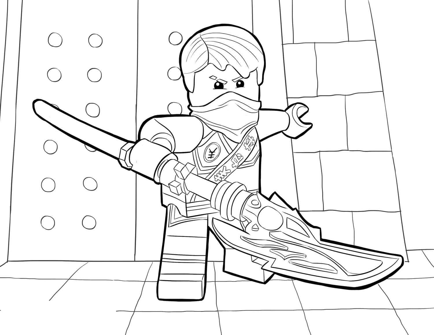 Çocuklar İçin Lego Ninjago Boyama Sayfaları 