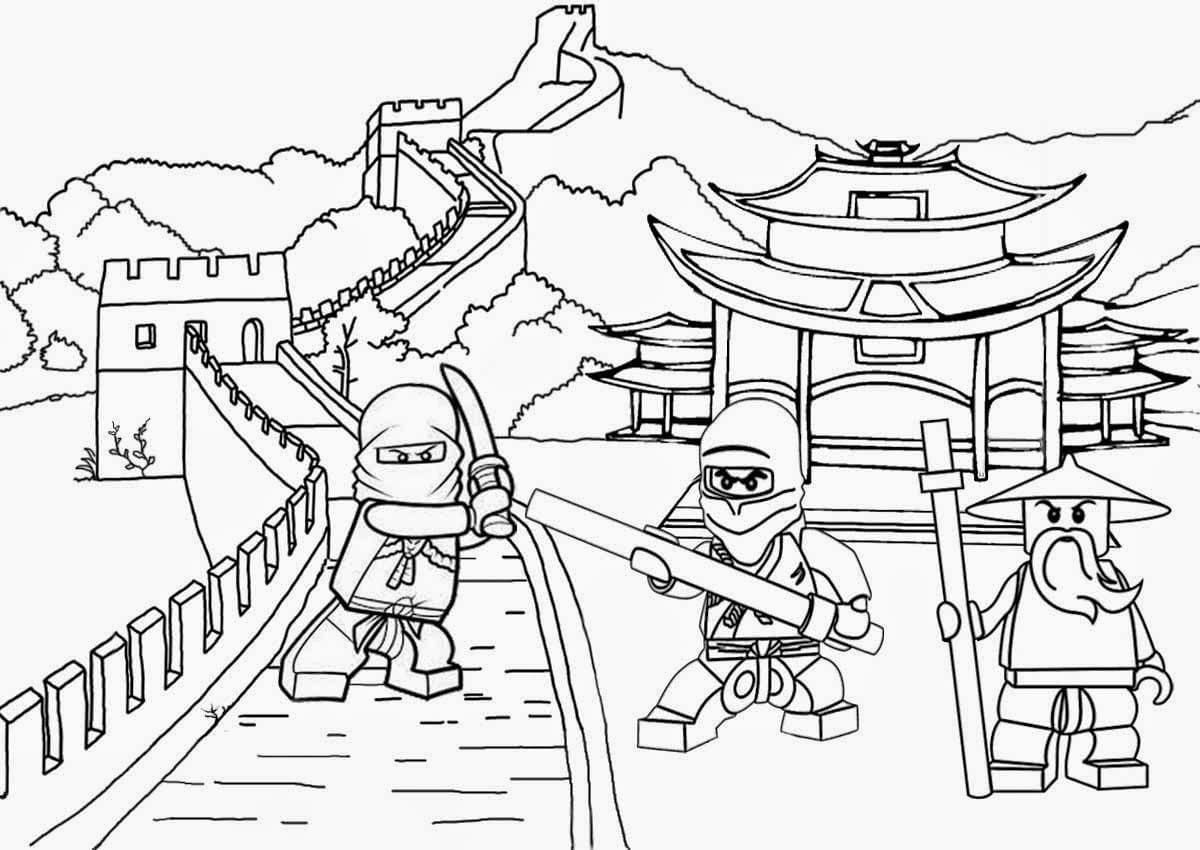 Çocuklar İçin Lego Ninjago Boyama Sayfaları 