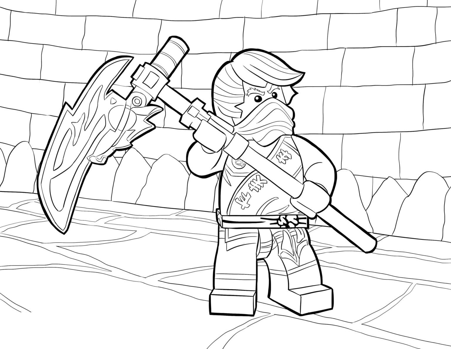 Çocuklar İçin Lego Ninjago Boyama Sayfaları 