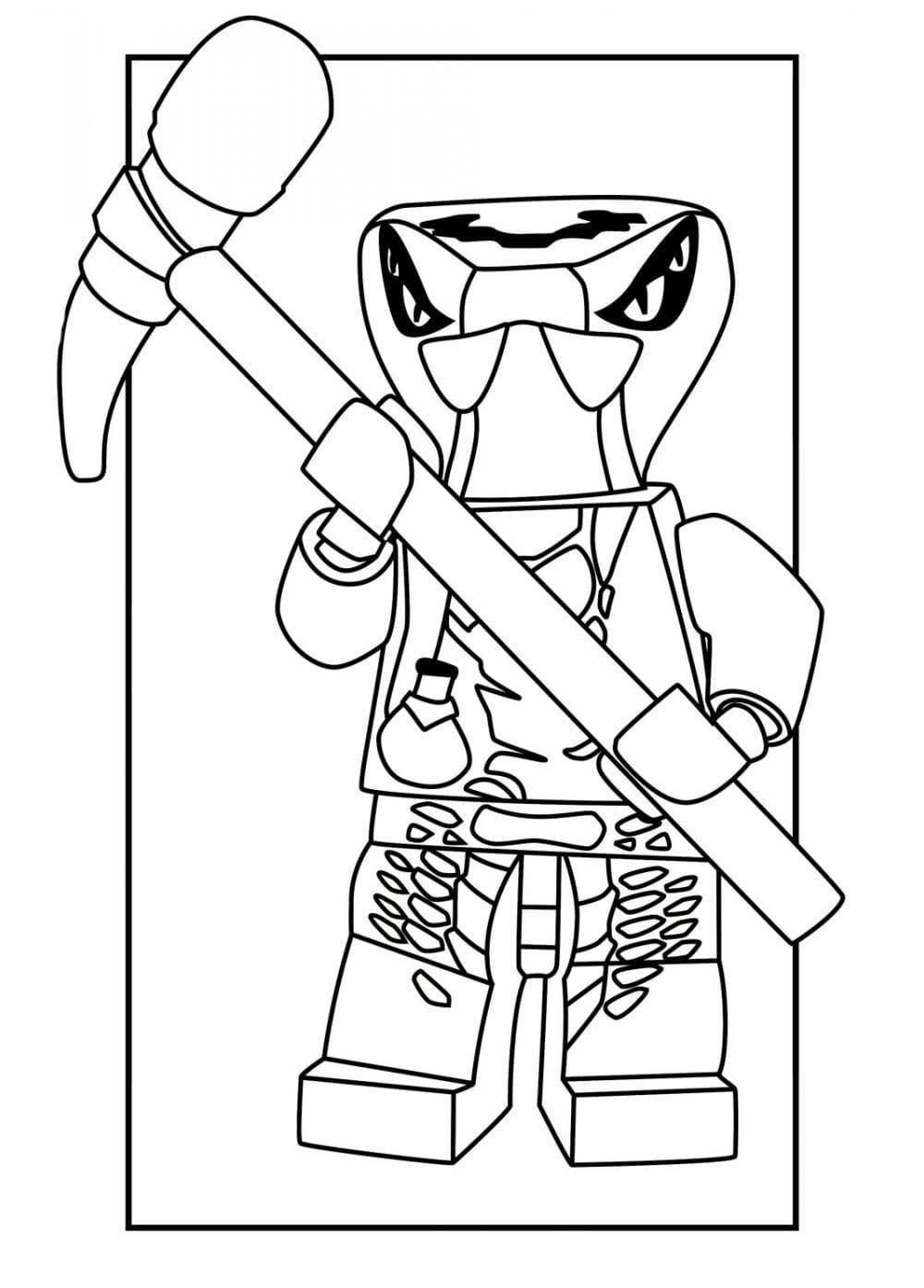 Çocuklar İçin Lego Ninjago Boyama Sayfaları 