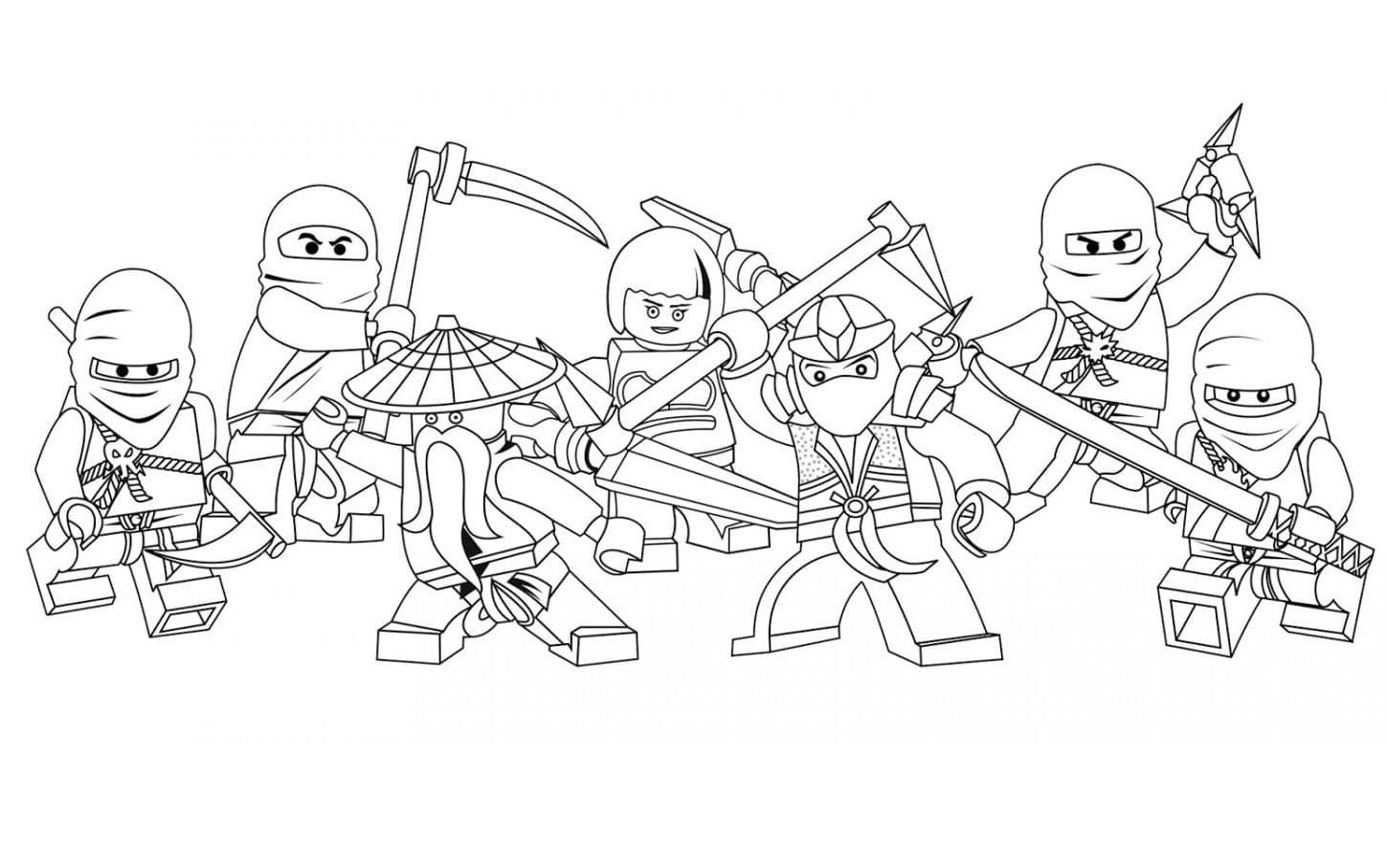 Çocuklar İçin Lego Ninjago Boyama Sayfaları 