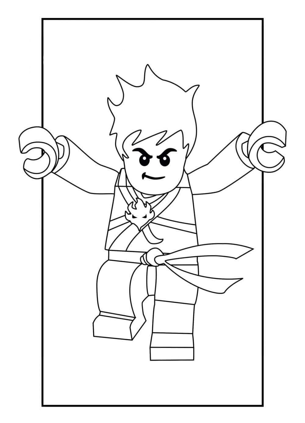 Çocuklar İçin Lego Ninjago Boyama Sayfaları 