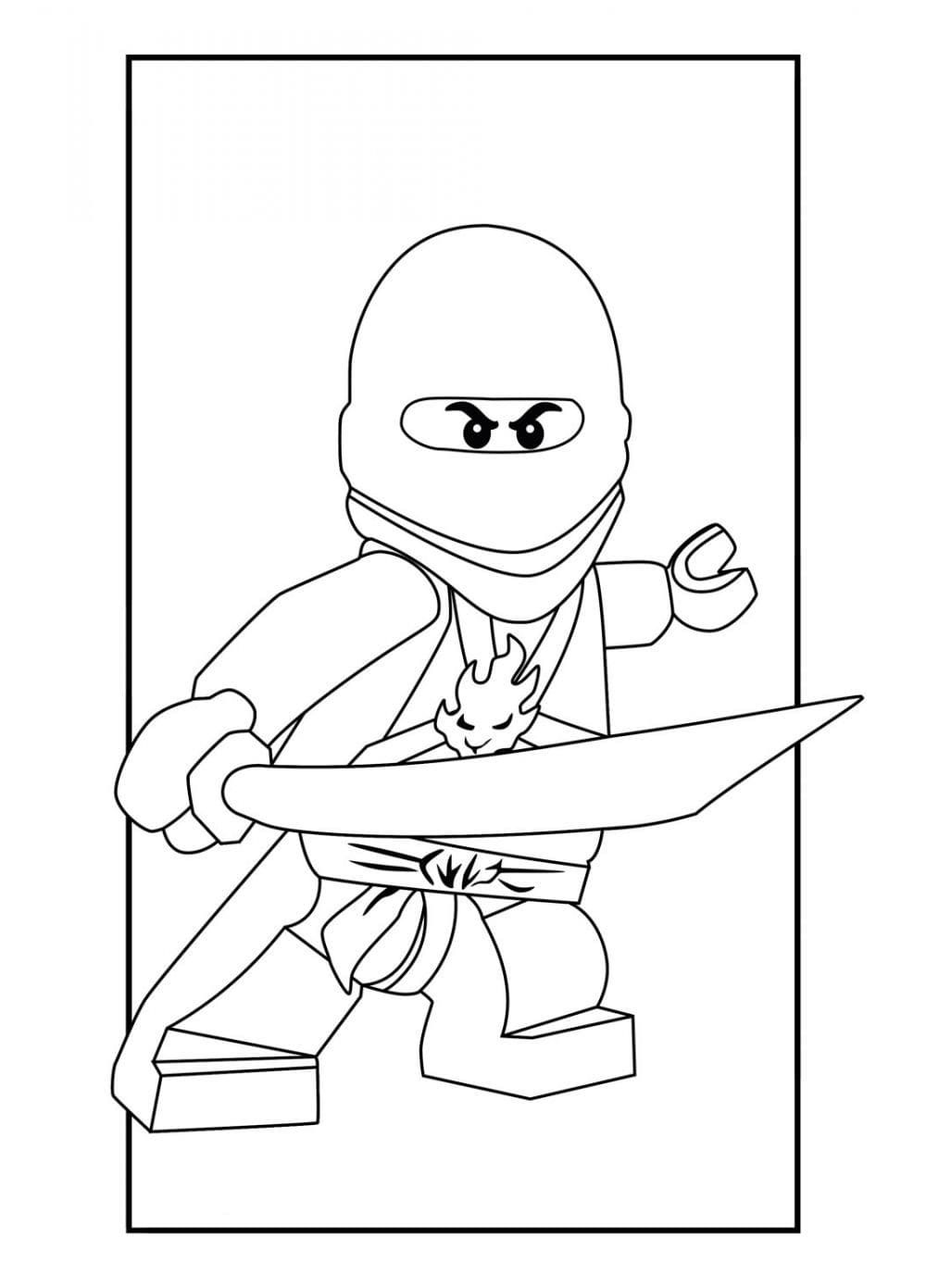 Çocuklar İçin Lego Ninjago Boyama Sayfaları 