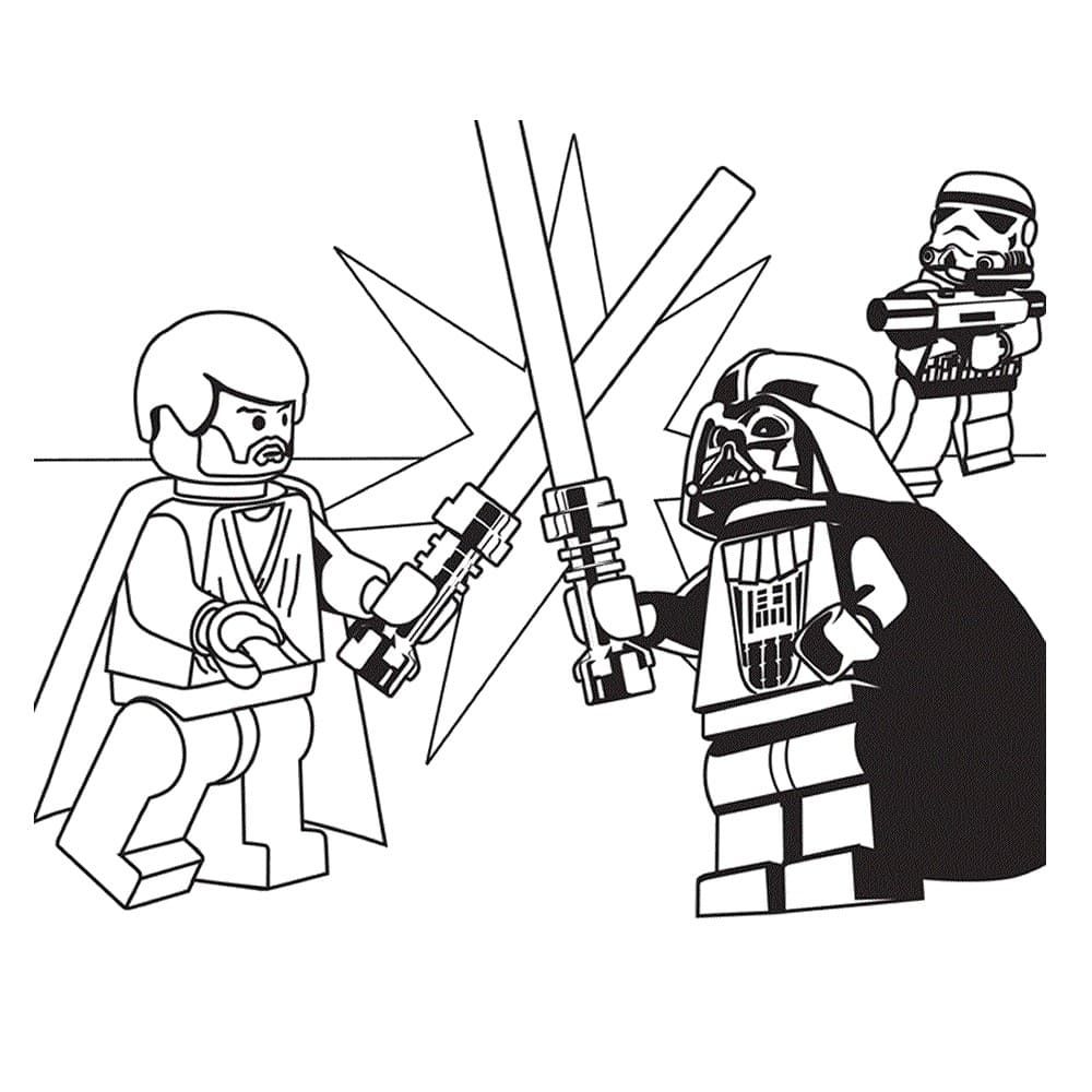 Çocuklar İçin Lego-Star-Wars Boyama Sayfaları 