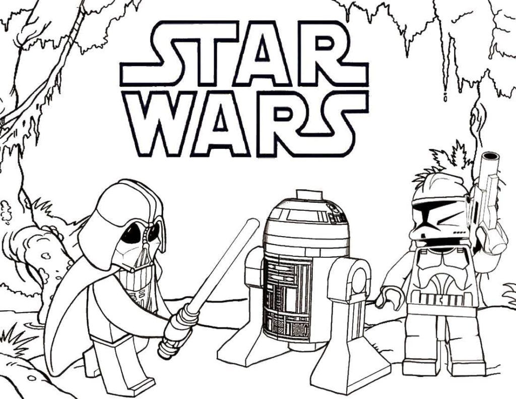 Çocuklar İçin Lego-Star-Wars Boyama Sayfaları 