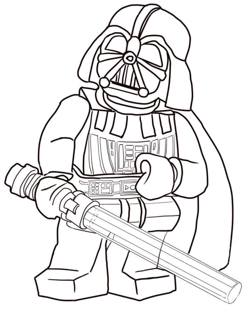 Çocuklar İçin Lego-Star-Wars Boyama Sayfaları 