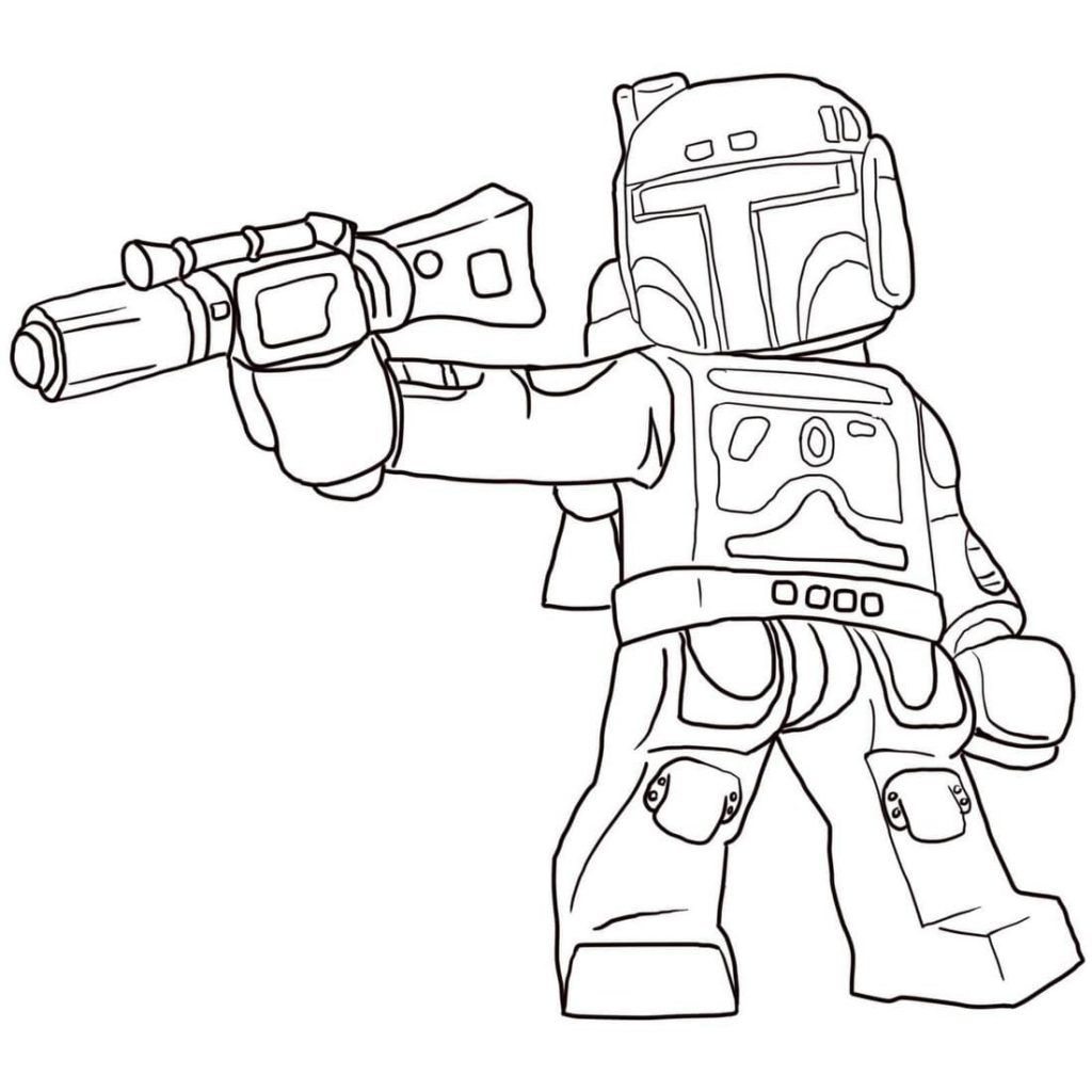 Çocuklar İçin Lego-Star-Wars Boyama Sayfaları 
