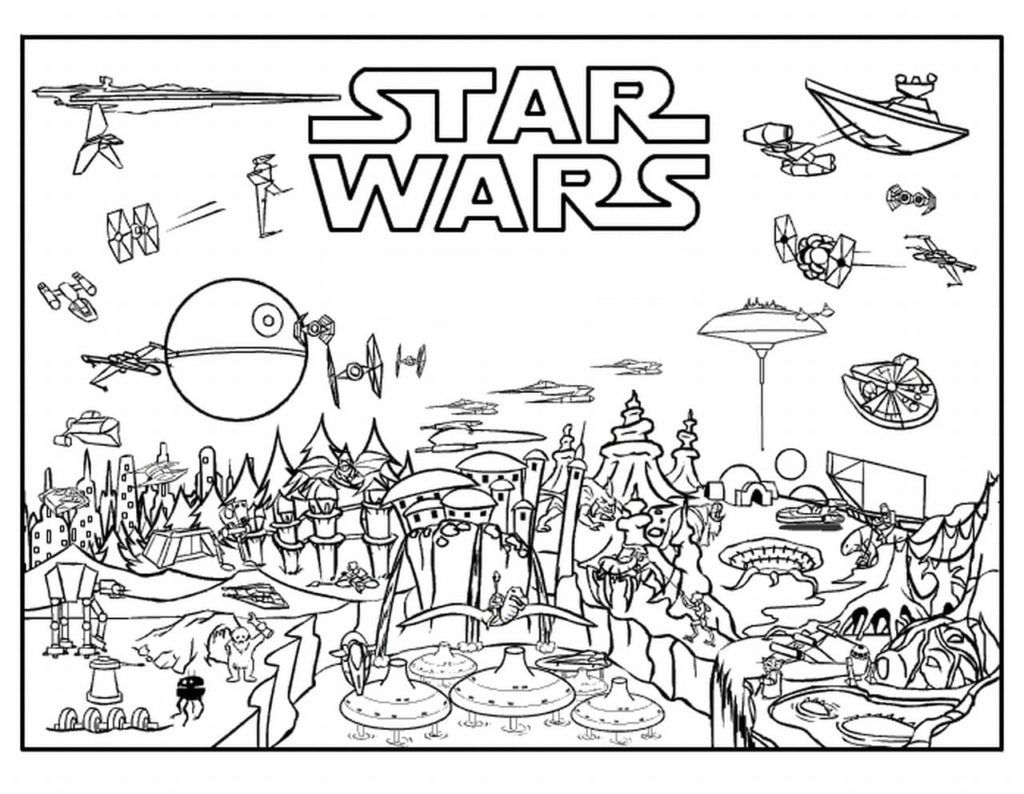 Çocuklar İçin Lego-Star-Wars Boyama Sayfaları 