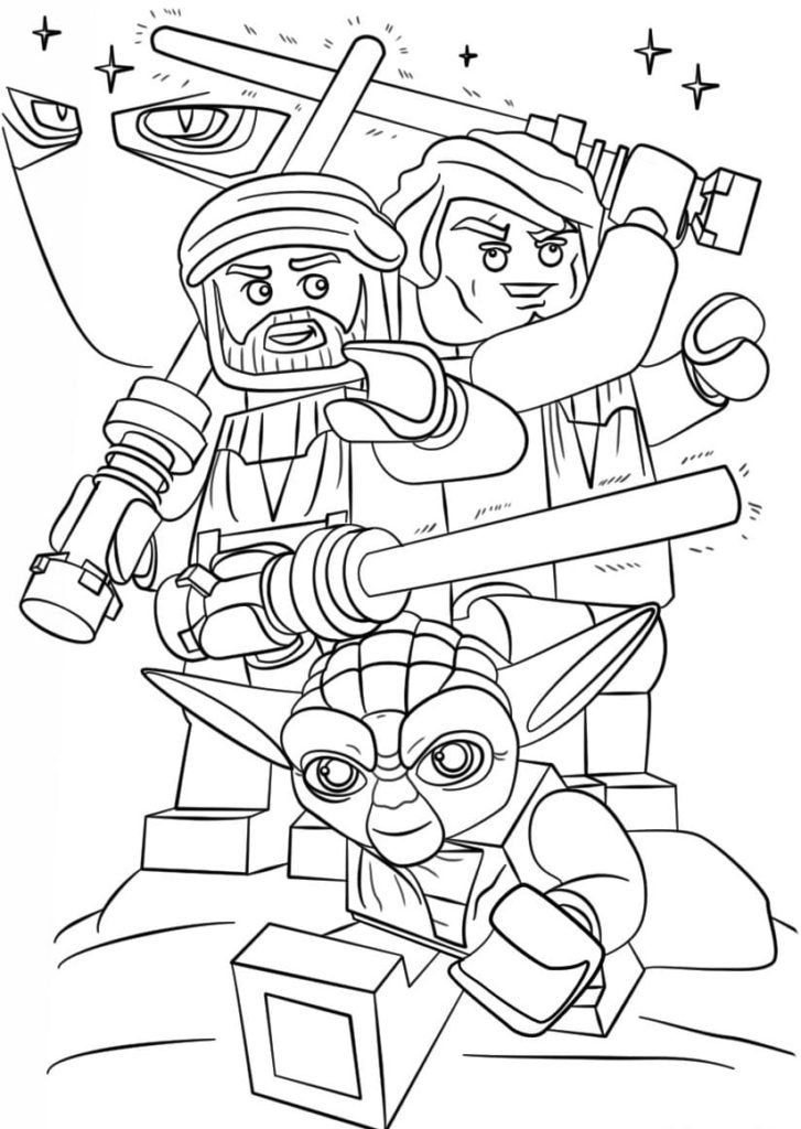 Çocuklar İçin Lego-Star-Wars Boyama Sayfaları 