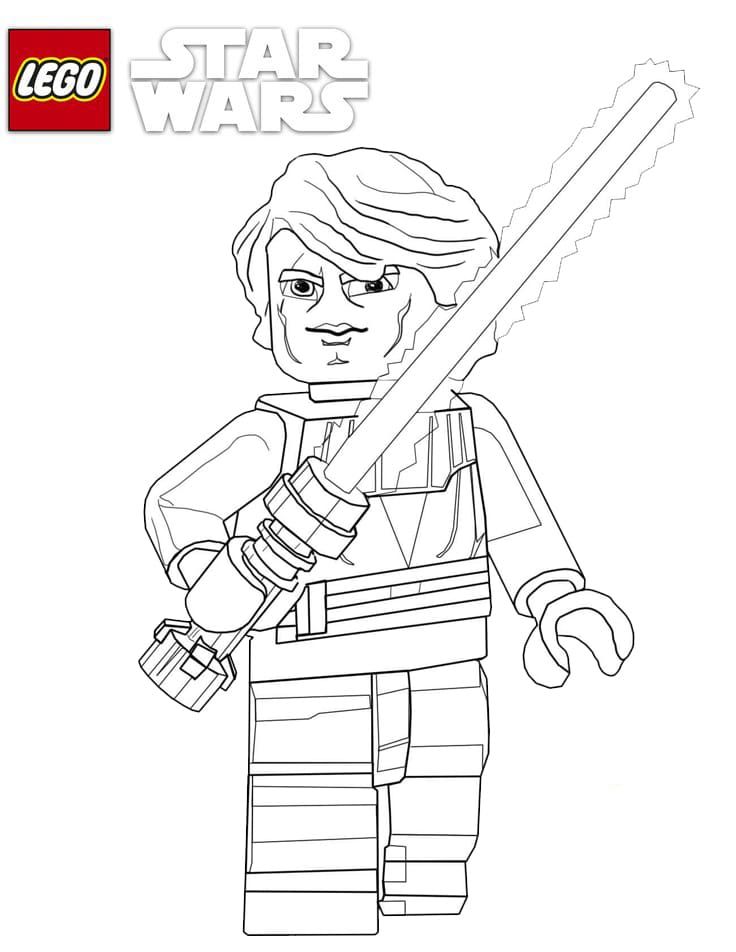 Çocuklar İçin Lego-Star-Wars Boyama Sayfaları 