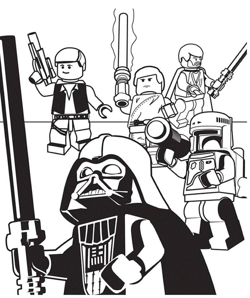 Çocuklar İçin Lego-Star-Wars Boyama Sayfaları 