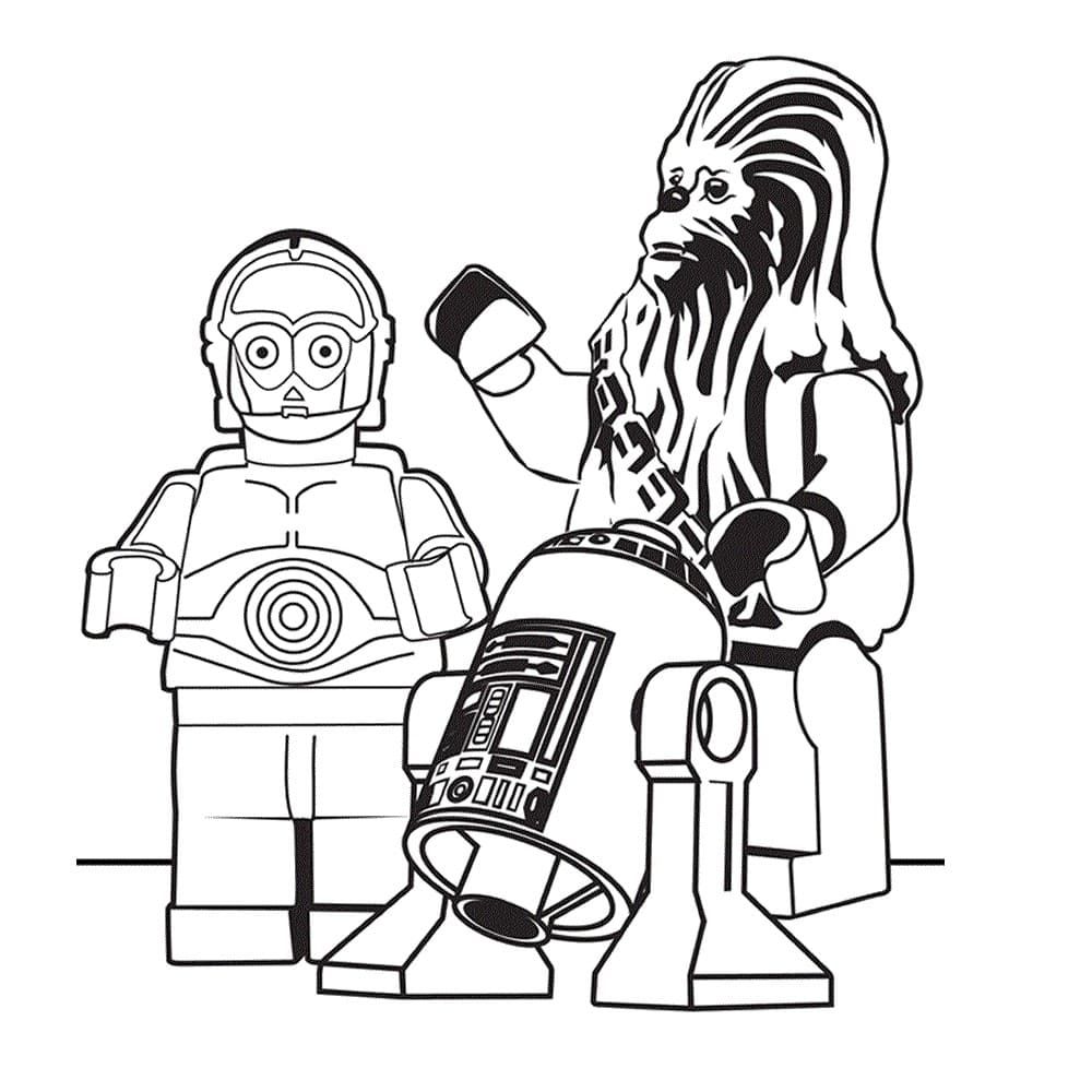 Çocuklar İçin Lego-Star-Wars Boyama Sayfaları 