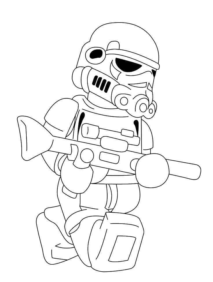 Çocuklar İçin Lego-Star-Wars Boyama Sayfaları 
