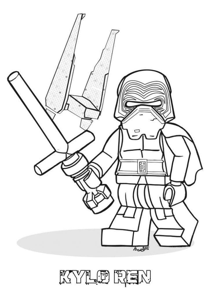 Çocuklar İçin Lego-Star-Wars Boyama Sayfaları 