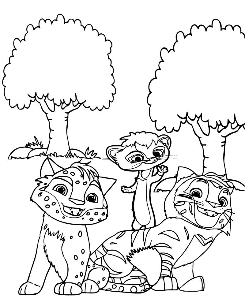 Çocuklar İçin Leo ve Tig Boyama Sayfaları 
