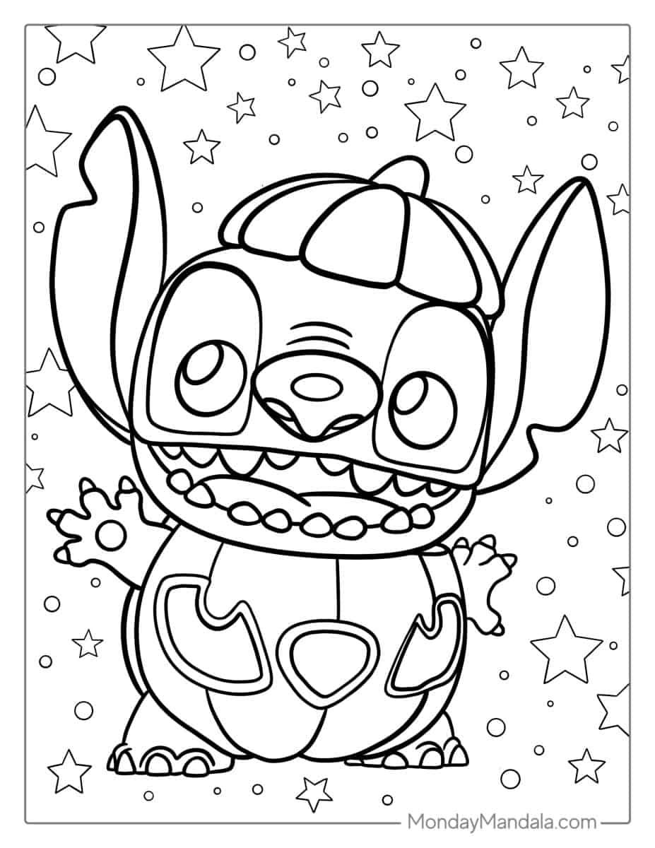 Çocuklar İçin Lilo ve Stitch Boyama Sayfaları 