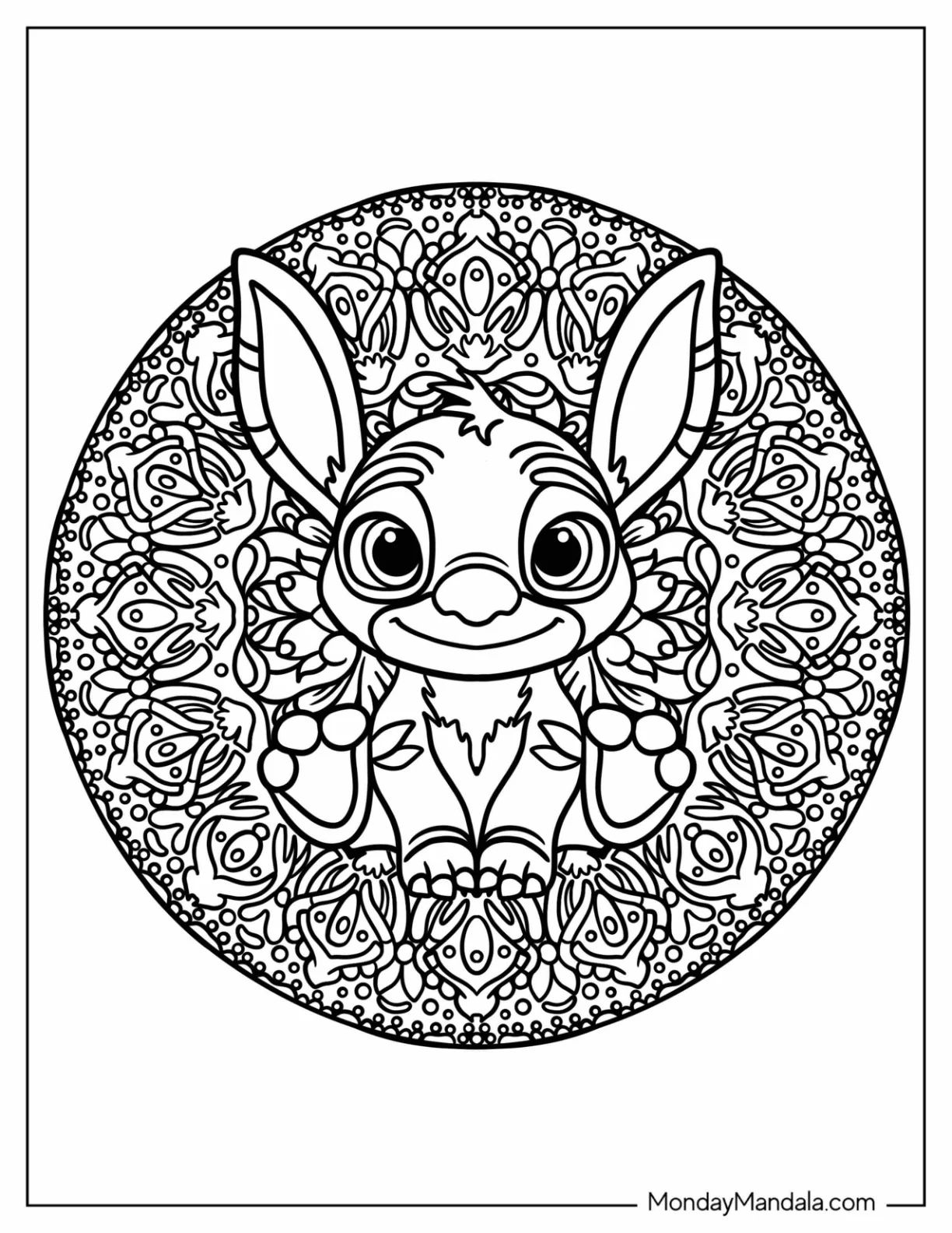 Çocuklar İçin Lilo ve Stitch Boyama Sayfaları 