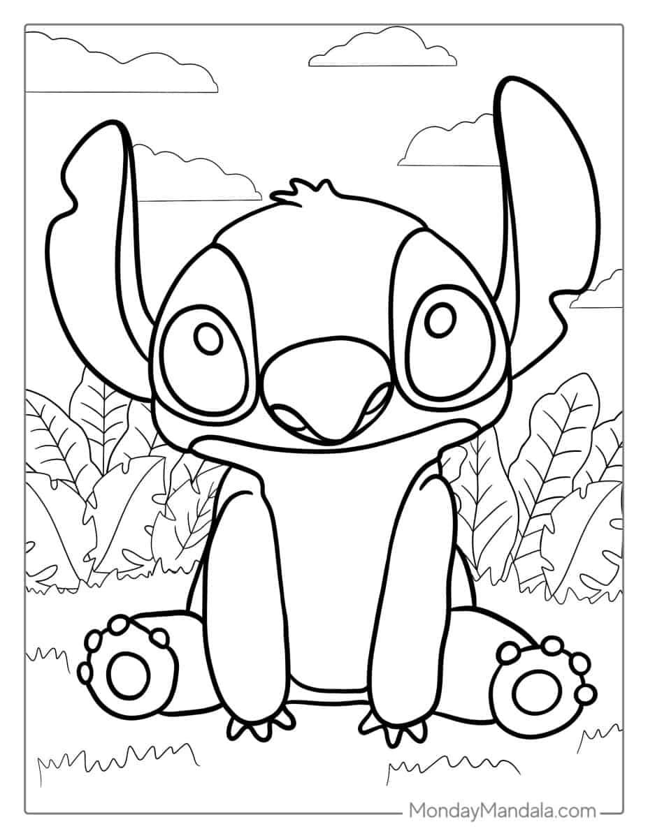 Çocuklar İçin Lilo ve Stitch Boyama Sayfaları 