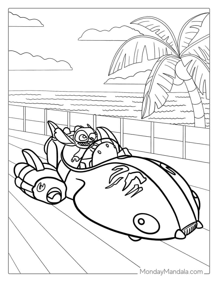 Çocuklar İçin Lilo ve Stitch Boyama Sayfaları 