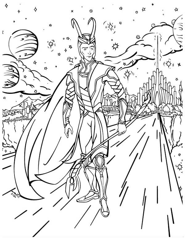 Çocuklar İçin Loki Boyama Sayfaları 