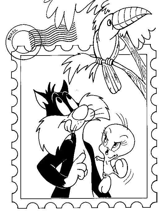 Çocuklar İçin Looney Tunes Boyama Sayfaları 