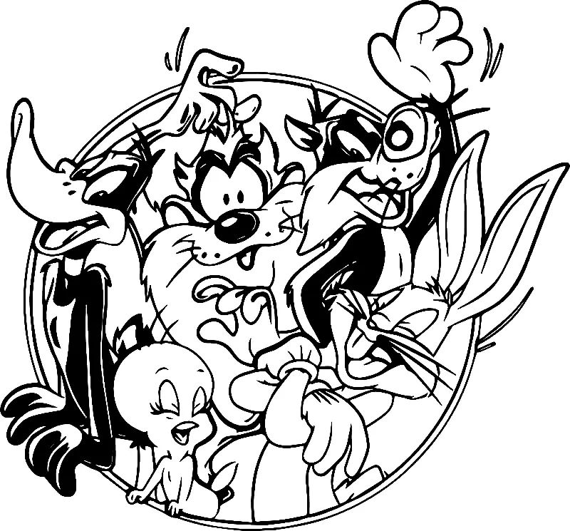 Çocuklar İçin Looney Tunes Boyama Sayfaları 