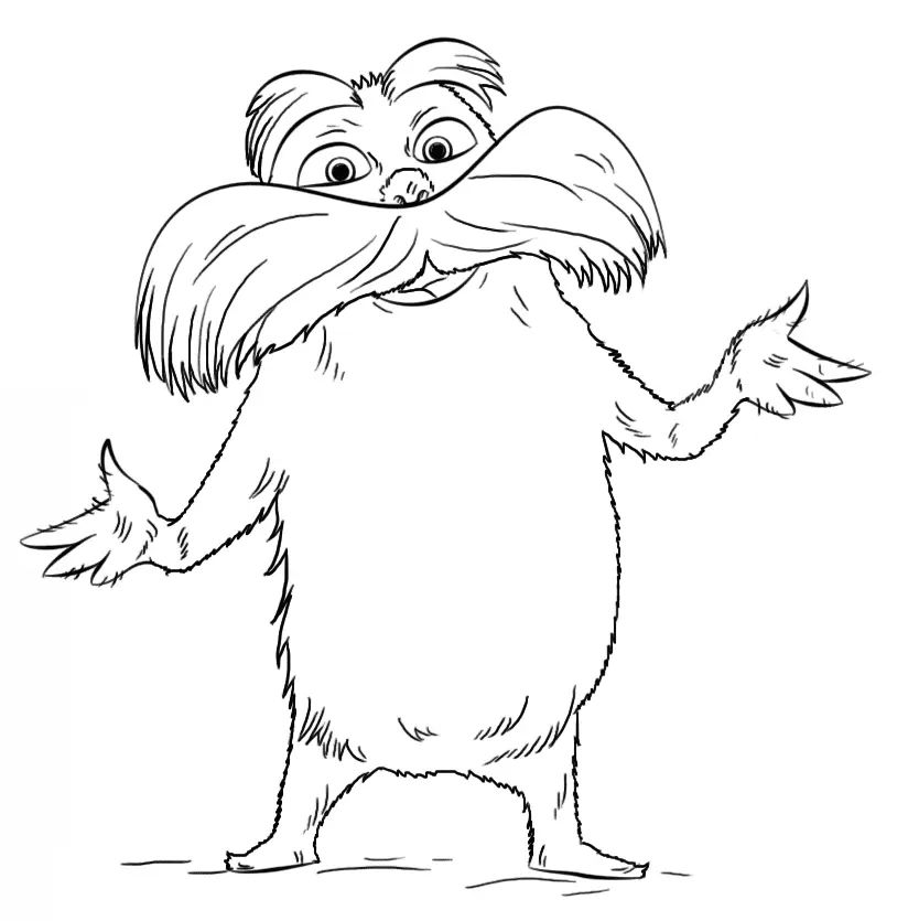 Çocuklar İçin Lorax Boyama Sayfaları 