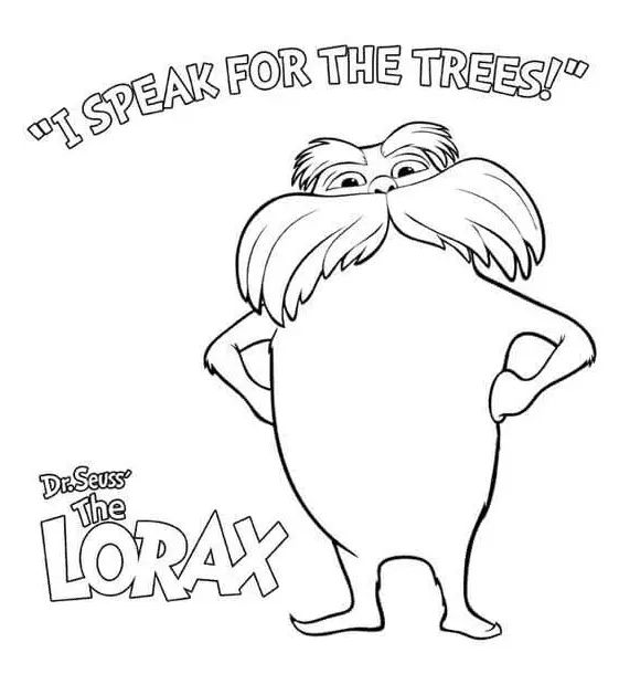 Çocuklar İçin Lorax Boyama Sayfaları 