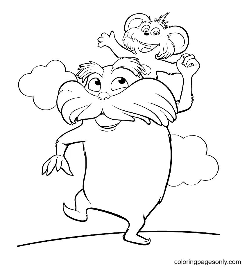 Çocuklar İçin Lorax Boyama Sayfaları 