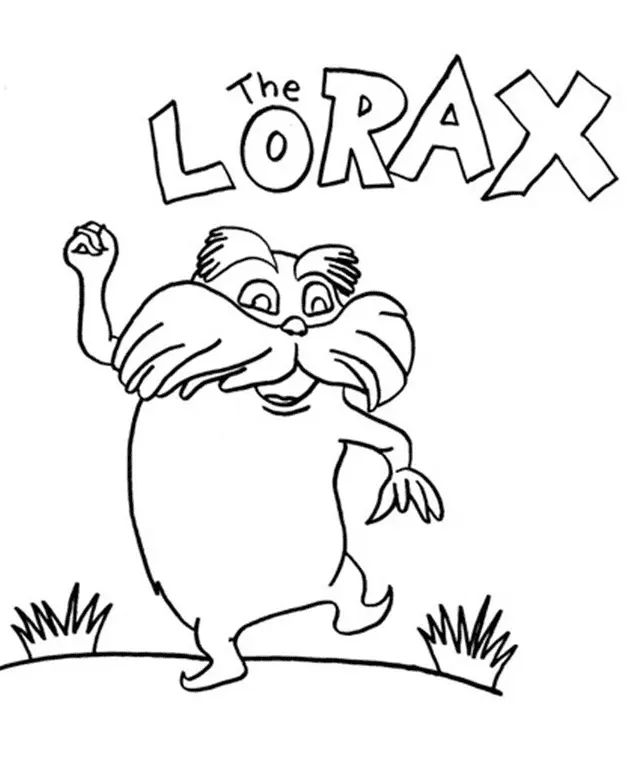 Çocuklar İçin Lorax Boyama Sayfaları 