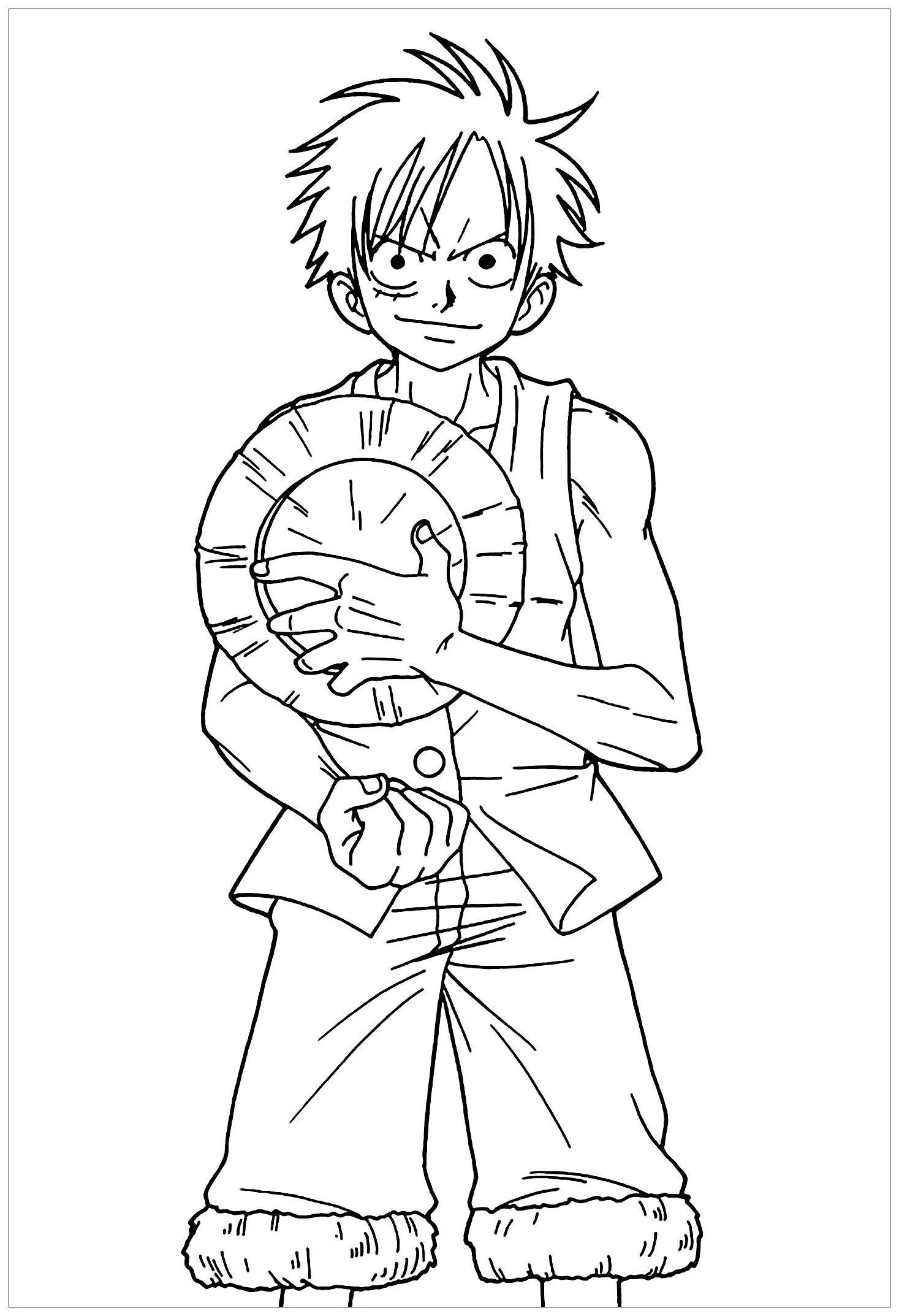 Çocuklar İçin Luffy Boyama Sayfaları 