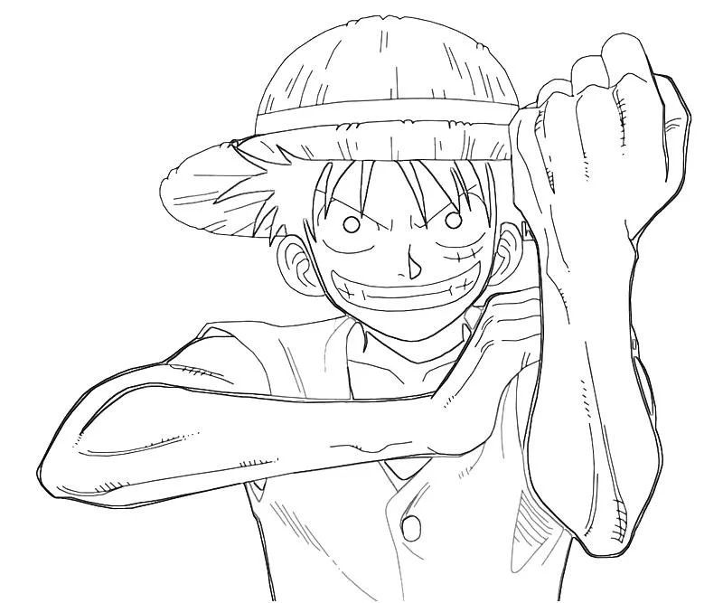 Çocuklar İçin Luffy Boyama Sayfaları 