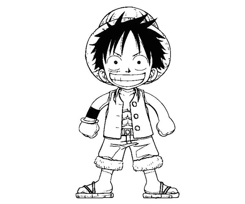 Çocuklar İçin Luffy Boyama Sayfaları 