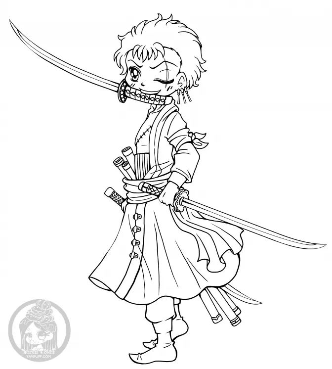 Çocuklar İçin Luffy Boyama Sayfaları 