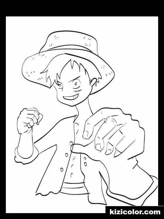 Çocuklar İçin Luffy Boyama Sayfaları 