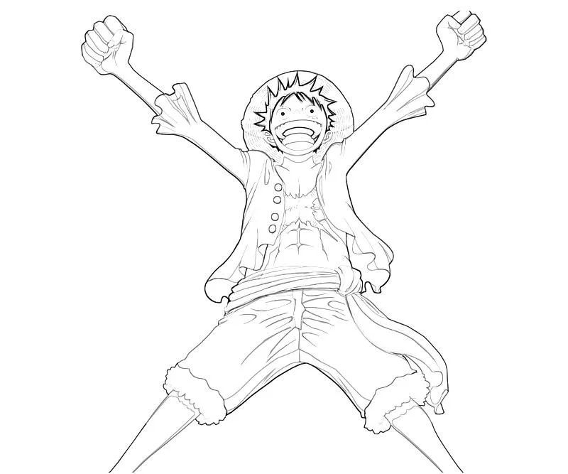 Çocuklar İçin Luffy Boyama Sayfaları 