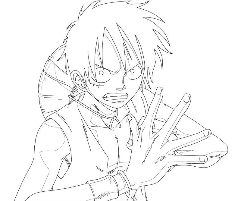 Çocuklar İçin Luffy Boyama Sayfaları 