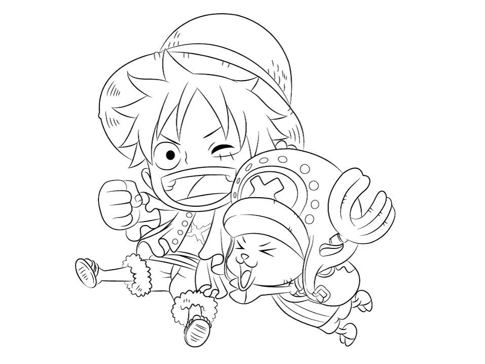 Çocuklar İçin Luffy Boyama Sayfaları 