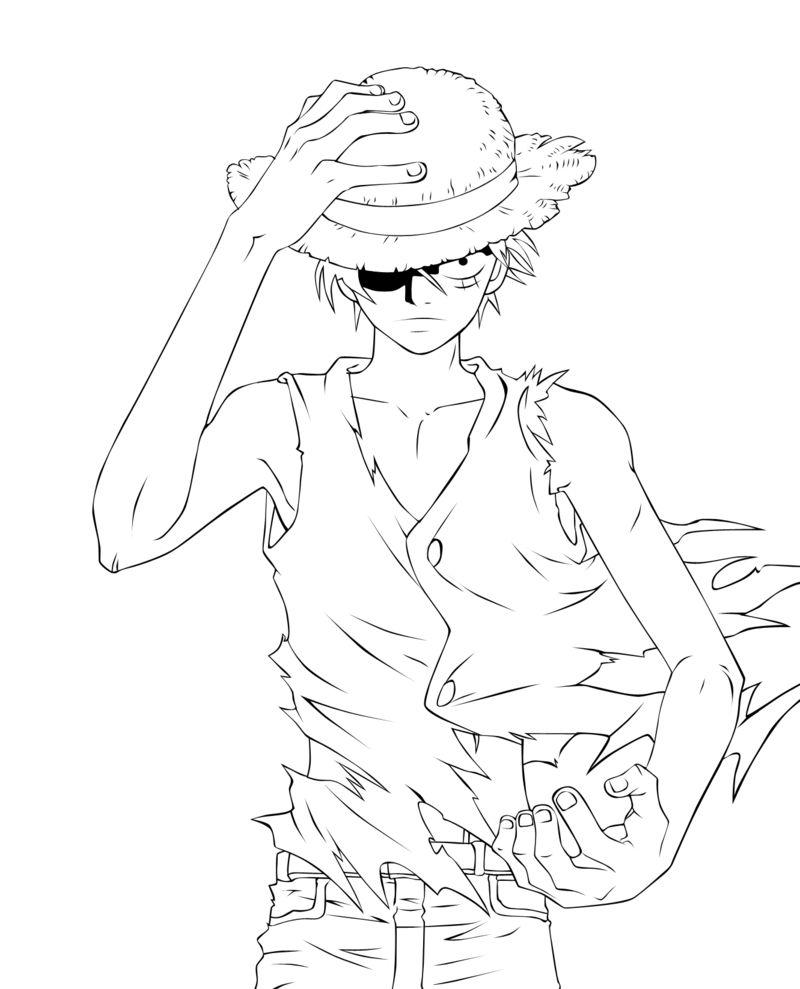 Çocuklar İçin Luffy Boyama Sayfaları 