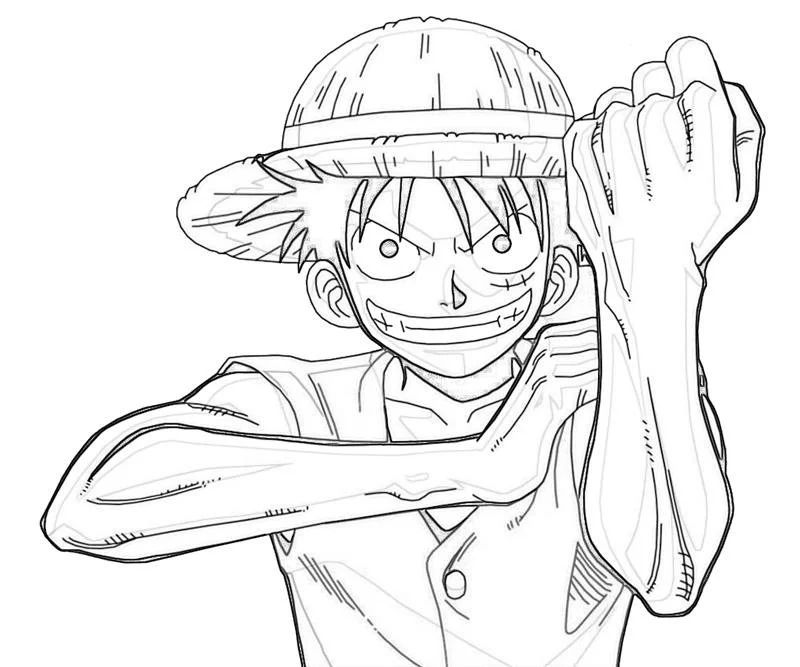 Çocuklar İçin Luffy Boyama Sayfaları 
