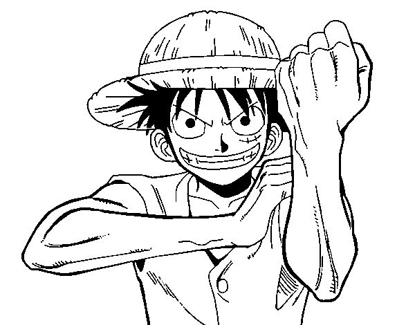 Çocuklar İçin Luffy Boyama Sayfaları 