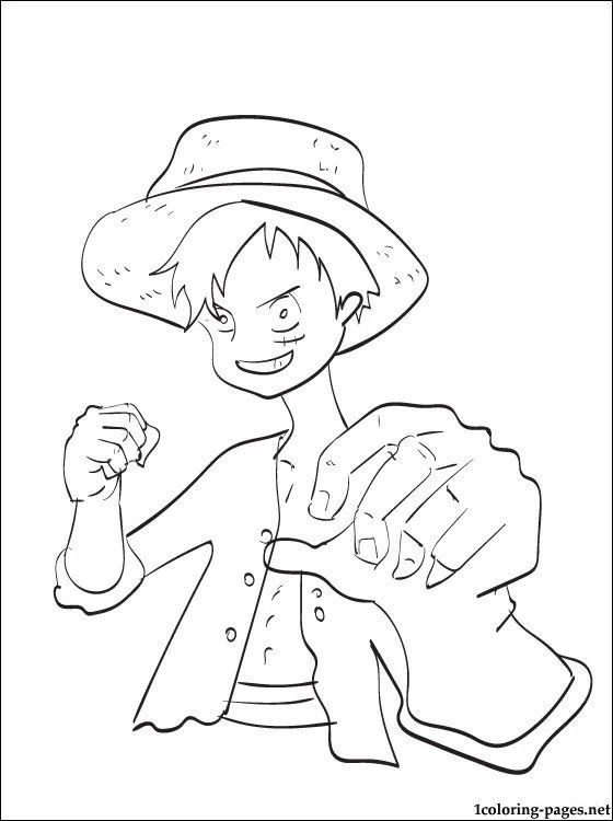 Çocuklar İçin Luffy Boyama Sayfaları 