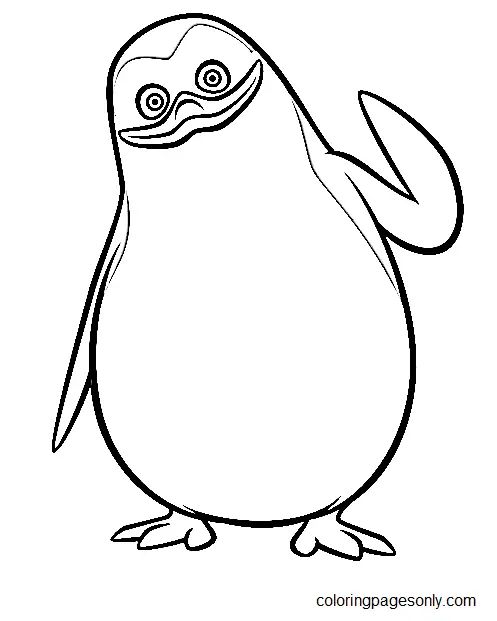Çocuklar İçin Madagascar Penguenleri Boyama Sayfaları 