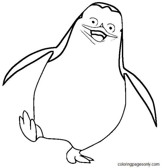 Çocuklar İçin Madagascar Penguenleri Boyama Sayfaları 