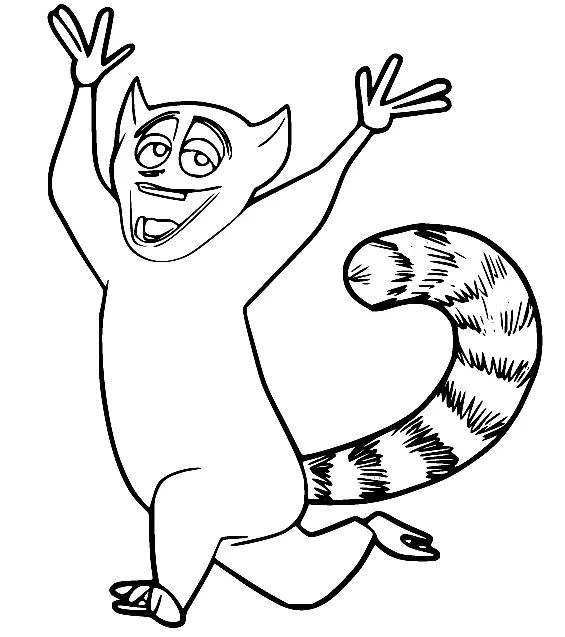 Çocuklar İçin Madagascar Boyama Sayfaları 