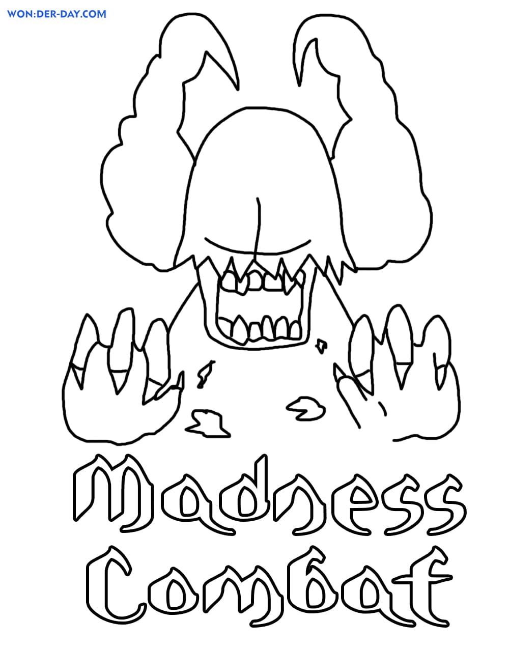 Çocuklar İçin Madness Combat Boyama Sayfaları 