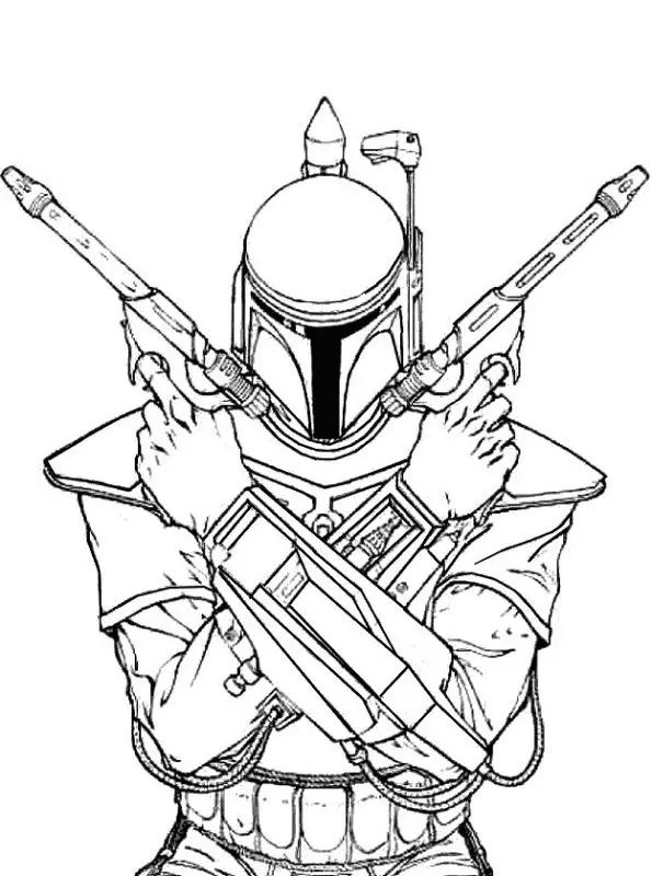 Çocuklar İçin Mandalorian Boyama Sayfaları 