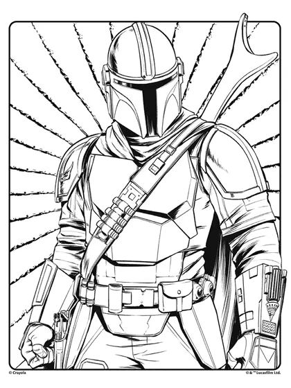 Çocuklar İçin Mandalorian Boyama Sayfaları 