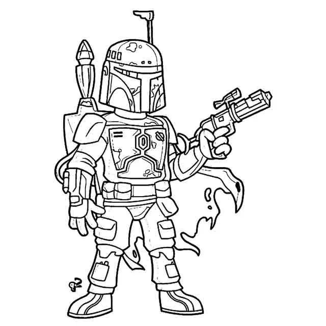 Çocuklar İçin Mandalorian Boyama Sayfaları 